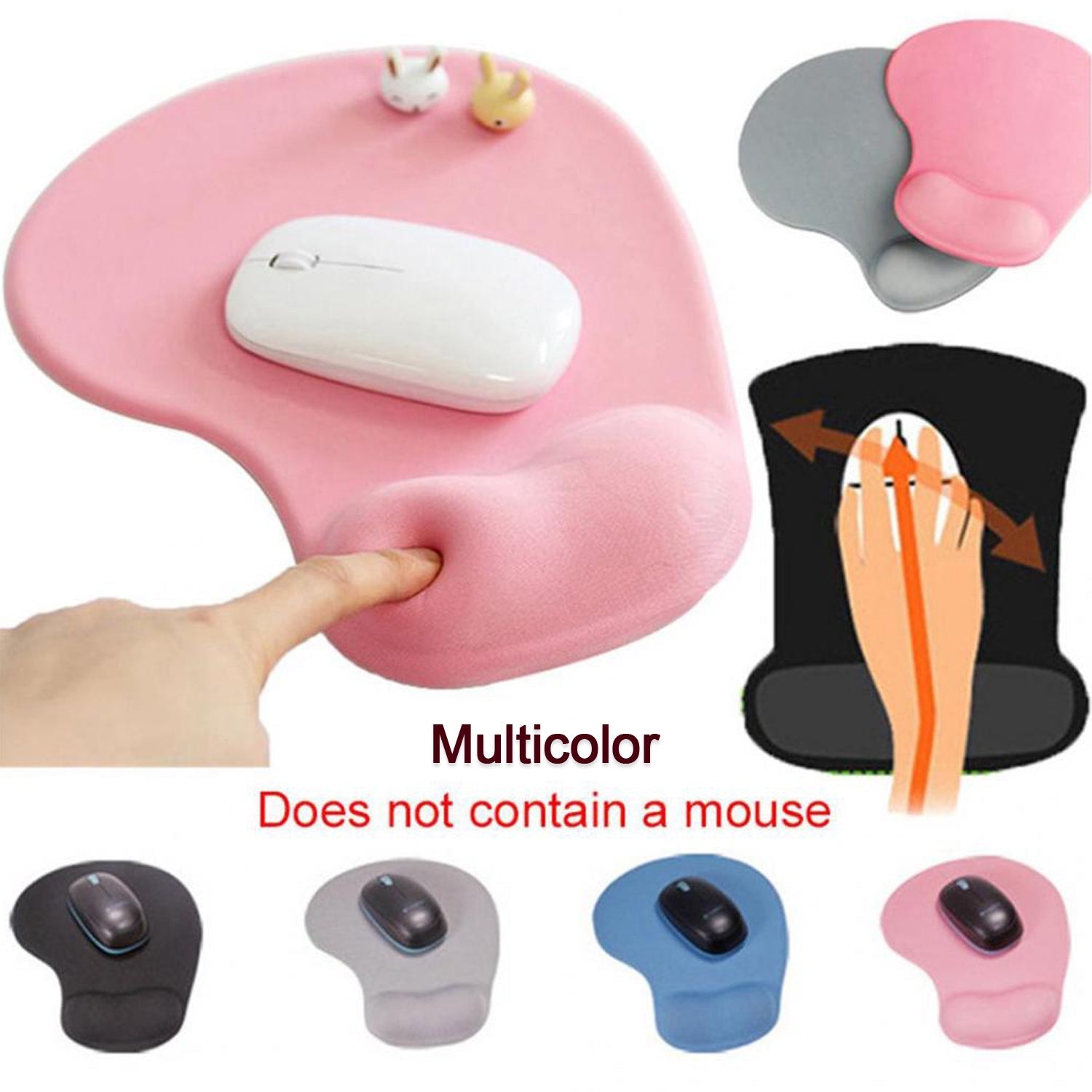 6176 Comfortable Silicone Mouse Pad with Jel Mouse Pad For All type Multiuse Mouse Pad ( Mix Color ) 6176 Comfortable Silicone Mouse Pad with Jel Mouse Pad For All type Multiuse Mouse Pad ( Mix Color )